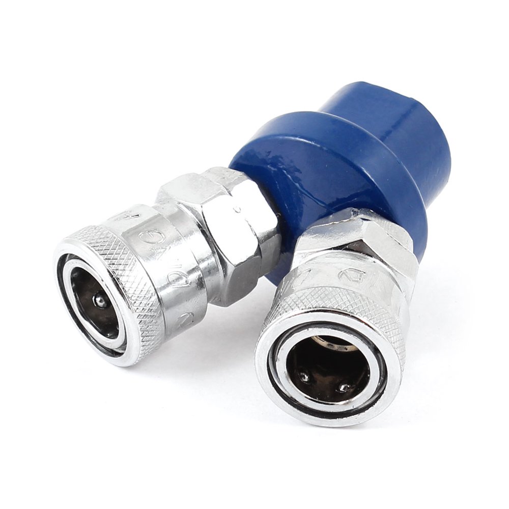 Unique Bargains Metal Quick Coupler Connector Air Hose 1/4PT Thread