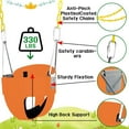 thumbnail image 4 of High Back Full Bucket Toddler Swing Seat with 3- Point Adjustable Safety Harness, 66 inch Detachable Chain,Suitable for Babies Aged 6-24 Months，Baby Swing for Swingset (orange), 4 of 14