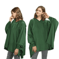 thumbnail image 3 of Oversized Hooded Poncho Cape, Casual Hoodie Sweatshirt, Batwing Coat Pullover | Light Weight, Cozy, Comfortable, Roomy | for Adults Women Men Teens, 3 of 7