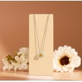 thumbnail image 2 of Collar con colgante de halo de Citrino de 1,25 quilates JeenMata chapado en oro blanco para adultos y mujeres, 2 of 5