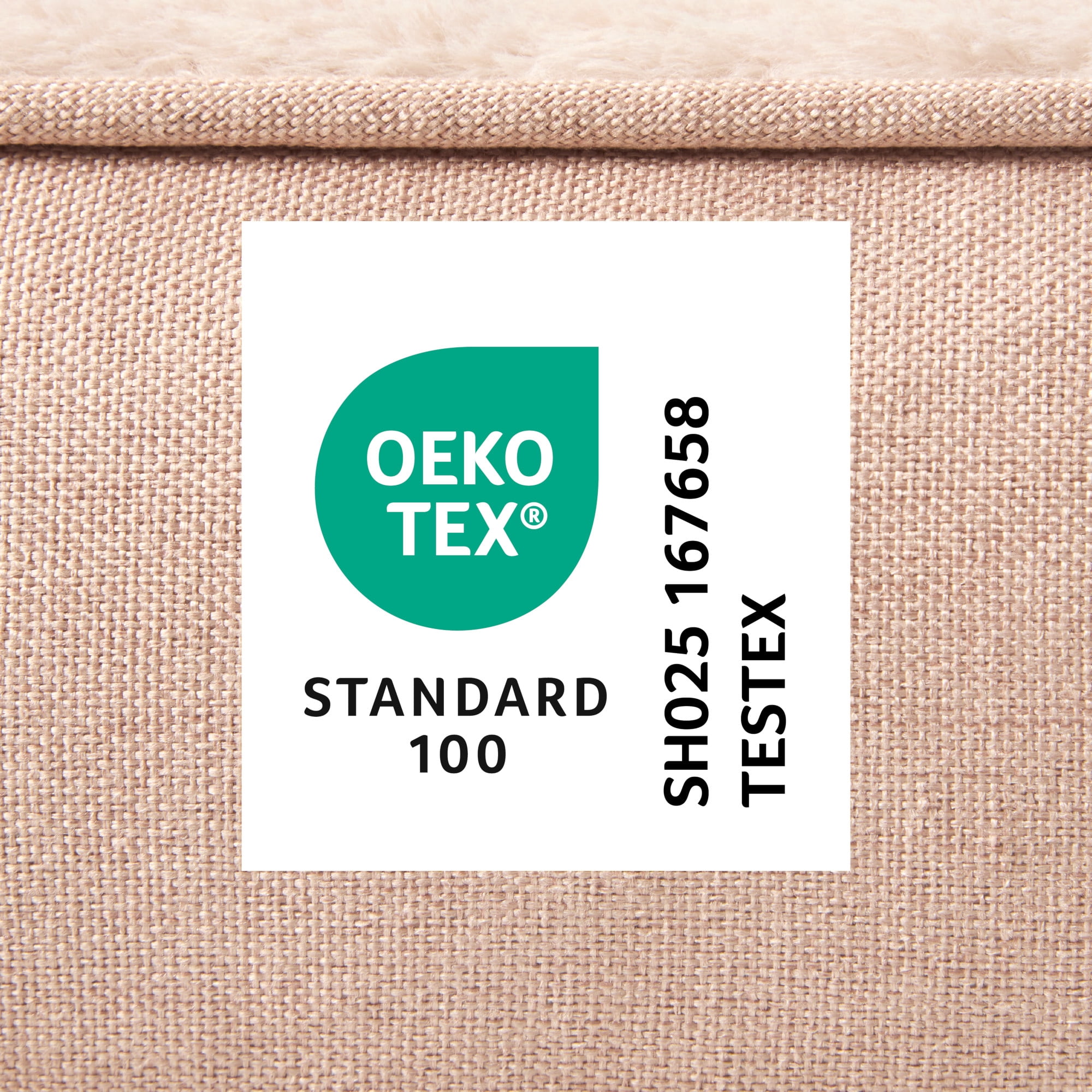 TOWN & COUNTRY EVERYDAY CuddleTown Comfy Solid Bolster Sofa Pet Bed, Supportive & Calming Egg Crate Foam, Water Repellent, Non-Slip Bottom, Machine Washable Cover, Warm Taupe, Medium 28"x23"x8"