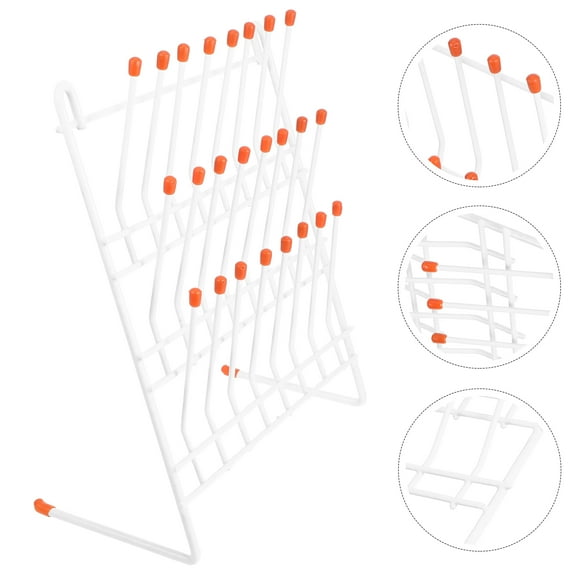UPOUART Vertical Bottle Drying Rack 24 Slot Lab Test Tube Holder with Drainboard