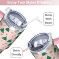 thumbnail image 5 of 40oz Christmas Pattern Festive Holiday Travel Tumbler with Handle and Straw Lid for Women Party Gift, 5 of 7