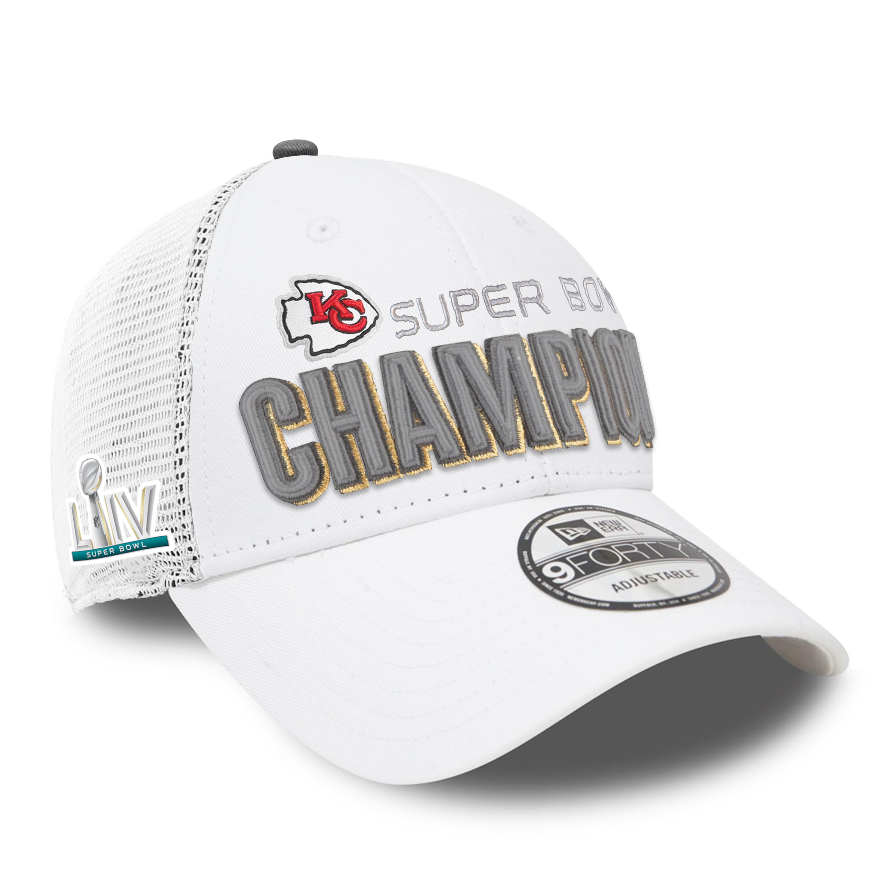 2020 Kansas City Chiefs Super Bowl LIV Champions Locker Room Adjustable Hat White