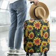 thumbnail image 2 of Black Orange Sunflower Pattern Luggage Cover Fashion Suitcase Cover Baggage Covers Fit 25-28 Inch Luggage (Go Travel), 2 of 5