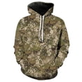 thumbnail image 2 of RUTAYY Men's Hoodie Long Sleeve Classic Camouflage All Over Print Outdoor Street Sweatshirt Coffee, 2 of 3