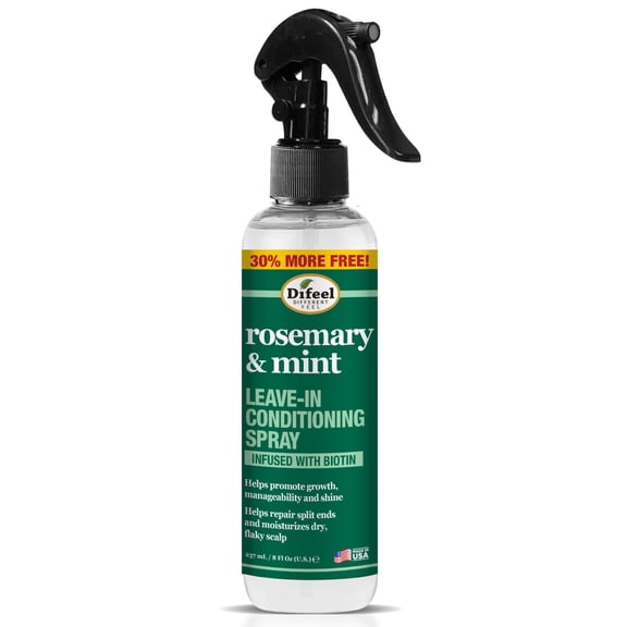 Difeel Rosemary and Mint Biotin Strengthening Leave-In Conditioning Spray Bonus 8oz.