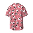 thumbnail image 2 of Haiem French Bulldog Face Men's Casual Shirts Short Sleeve Button Down Shirts Fashion Textured Summer Beach Shirt-4X-Large, 2 of 7