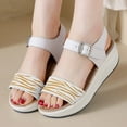 thumbnail image 2 of Mostsola Platform Sandals Women Arch Support Wedge Sandals Adjustable Open Toe Walking Shoes, 2 of 7