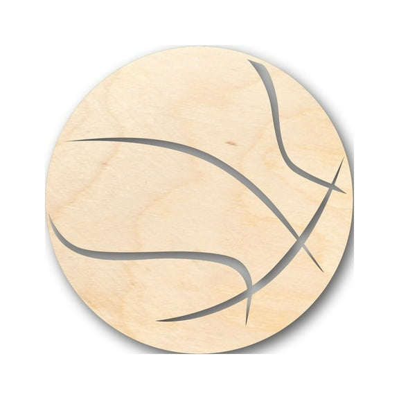 Unfinished Wood Basketball Shape - Craft - up to 46" DIY 4" / 1/2"