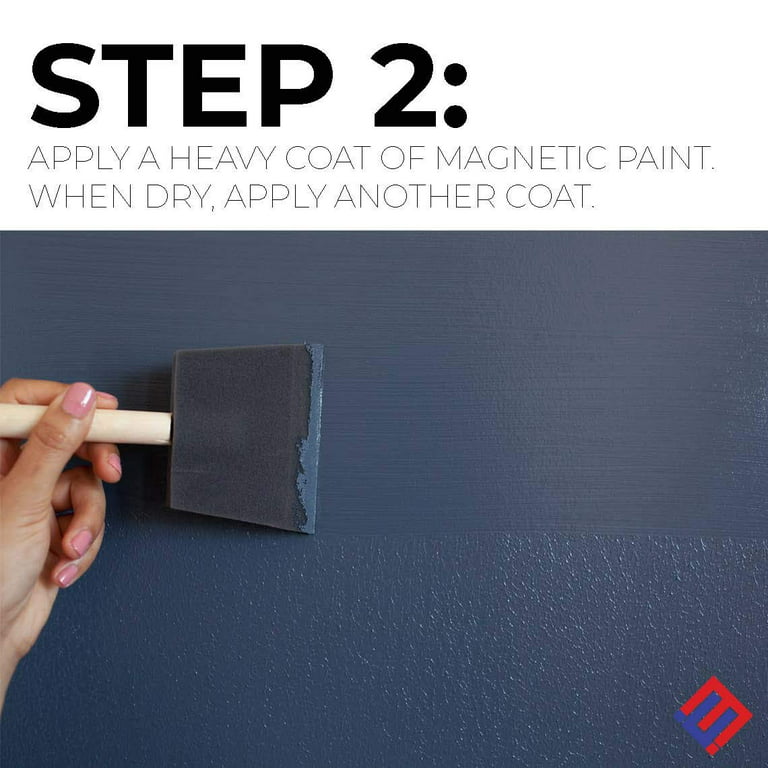 Magnetic Receptive Wall Paint / Dark Black Primer - One Quart