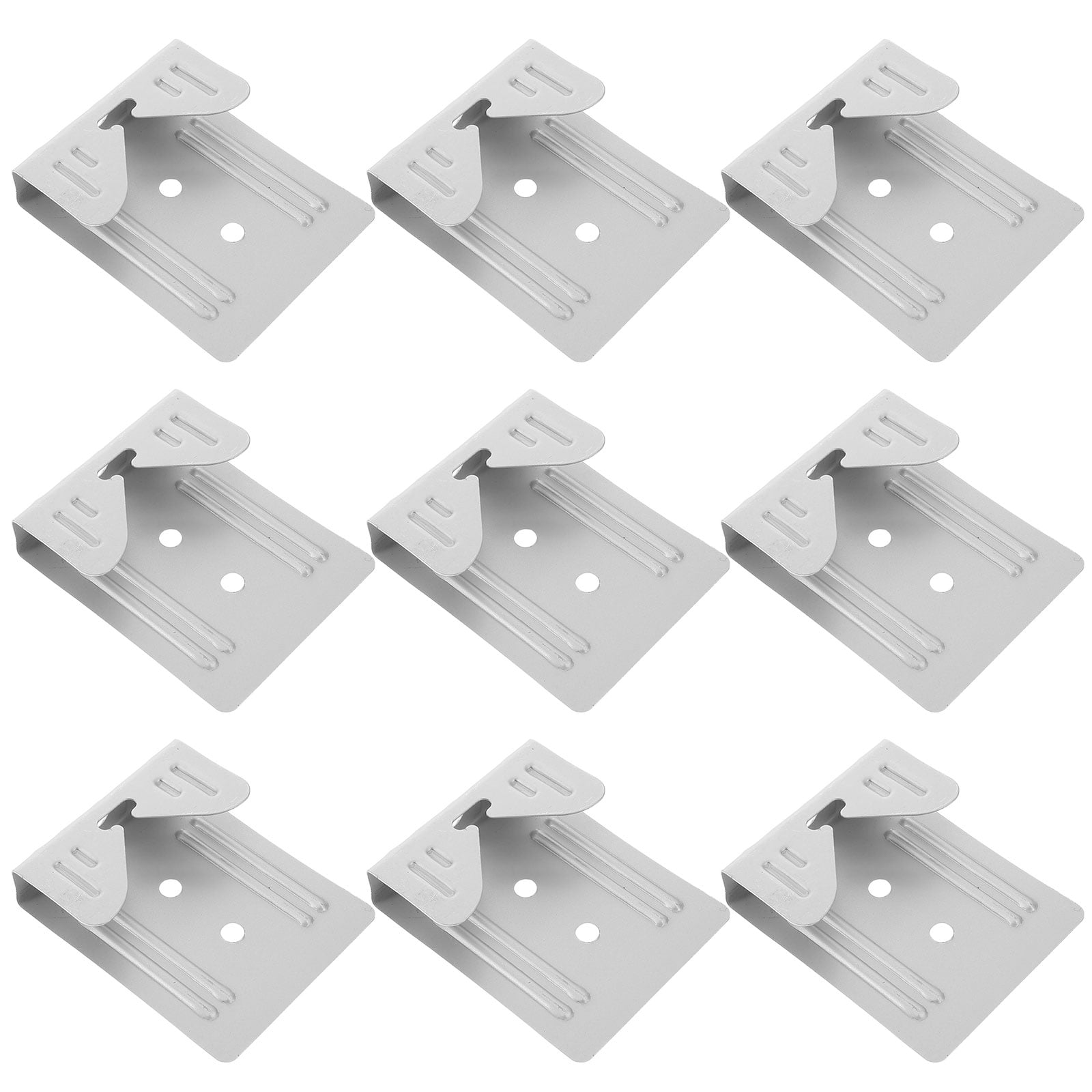 LEORX 10Pcs Corrosion Resistance Metal Mirror Holder Clip Picture Hanging Supplies 3.54X2.95X1.18in