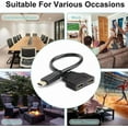 thumbnail image 3 of HDMI Splitter Cables Male 1080P to Dual Female 1 to 2 Way HDMI Splitter Adapter Cable for HDTV HD, LED, LCD, TV, Mirror Only Support Two The Same Size TVs at The Same Time 30cm, 3 of 9