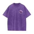 thumbnail image 5 of RYDCOT Mens Oversized 100% Cotton Printed T-Shirts Fashion Loose Fit Crewneck Tshirt Streetwear Heavyweight Short Sleeve Tee Shirt Gym Workout Tops Purple, 5 of 5