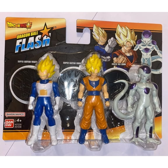 Dragon Ball Flash 3 Figure Set: Super Saiyan Vegeta, Super Saiyan Goku and Frieza 4th Form