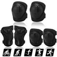 thumbnail image 1 of Graflsoa Ensemble de Protection pour Patinage à Roulettes pour Enfants de 6 Pcs (Genoux, Coudes, Protège-Poignets) en Noir pour la Sécurité Sportive Tout Autour, 1 of 7