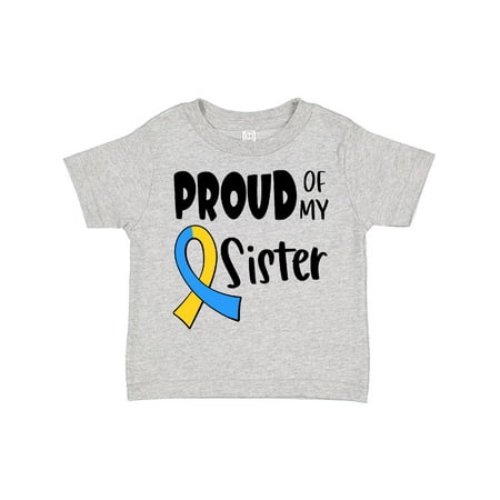 

Inktastic Proud of My Sister Down Syndrome Awareness Gift Toddler Boy or Toddler Girl T-Shirt