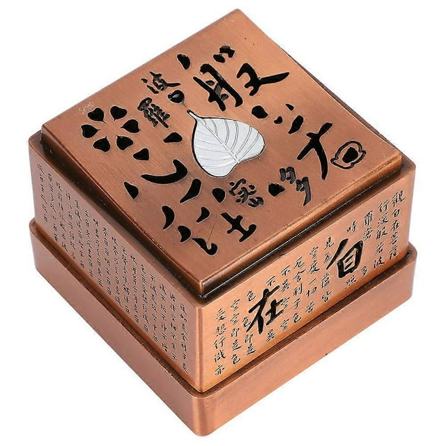 Incense Burner Zinc Alloy Metal Heart Sutra Disk Household Crafts Buddhist Supplies