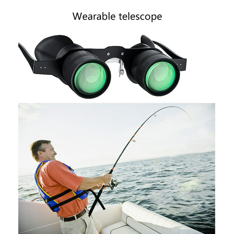 Binoculars Glasses, 10X Zoom High Definition Telescope, Hands-Free Portable  Eyeglasses for Fishing Bird Watching Travel Sightseeing 