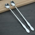 thumbnail image 3 of Hariumiu Long Handle Mixing Spoon Stainless Steel Soup Coffee Ice Cream Honey Milk Coffee Scoop Kitchen Utensil Cutlery Flatware, 3 of 7