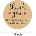 thumbnail image 5 of 1.5'' Thank You for Supporting Our Small Business, Kraft Paper Thank You Stickers, 500 Labels Per Roll, 5 of 5