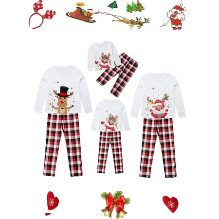 

Sunisery Christmas Matching Outfits Pajamas Sets for Family Xmas Pjs for Couples Adults Kids Baby 2Pcs Home Lounge Set