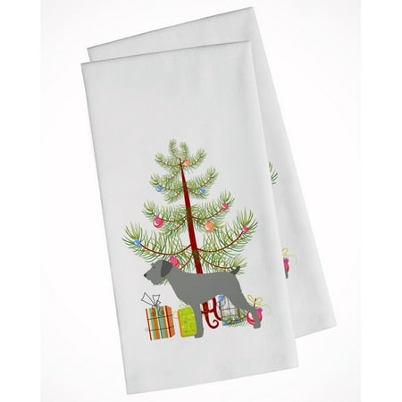 

Carolines Treasures BB2929WTKT German Wirehaired Pointer Merry Christmas Tree White Kitchen Towel Set of 2 19 X 25
