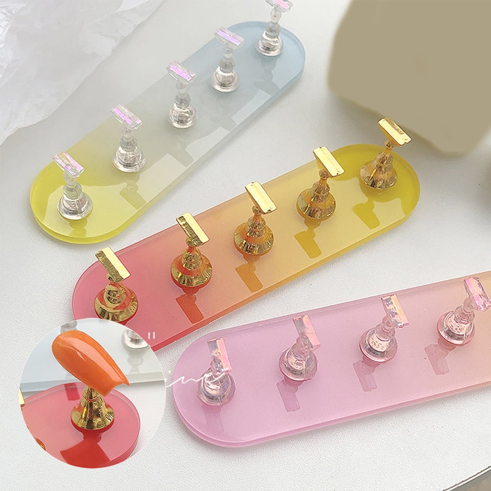 Zruodwans Nail Stand for Press On Nails Display Practice Art Painting Fake Nail Holder