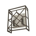 thumbnail image 5 of Hunter - Langwood 2-light Onyx Bengal, Medium Size Sconce Light, Dimmable, Rustic Style, for Bedrooms, Dining, Living Rooms - 19335, 5 of 8