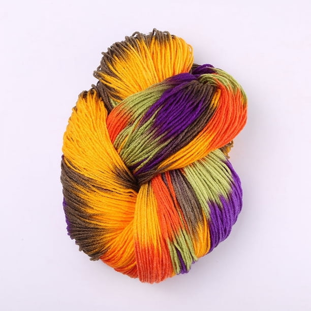 Nvzi Hilo de paisaje de 50 g, hilo multicolor para tejer, hilo de crochet, 5 paquetes, O