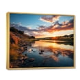 thumbnail image 2 of Designart "Texas Sunset Ultra-Wide Angle horizon III" Landscapes Floater Framed Canvas Art Print, 2 of 7
