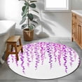 thumbnail image 3 of Small Round Rug 3Ft Washable Non-Slip, Purple Polka Dots Circle Area Rugs for Living Room Bedroom, Vintage Abstract Art Watercolor Indoor Floor Mats Carpet Runner for Home Decor, 3 of 8