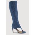 thumbnail image 3 of Women's Open Toe Thong Stiletto Knee High Heels, 3 of 6