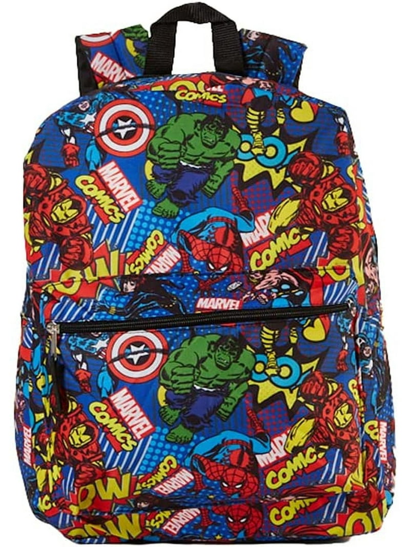 Hacia atrás Al borde pared Marvel Avengers Boys Backpack Superhero Spider-Man Kids Backpack 16 inch -  Walmart.com