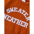 thumbnail image 6 of FEORJGP Toddlers Girls Autumn Casual Sweatshirts Infant Baby Orange Long Sleeve Pullover Crewneck Jumpsuit Letter Patch Loose Fit Tops, 6 of 9