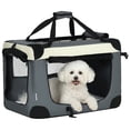 thumbnail image 1 of PawHut 24" Foldable Pet Carrier, Portable Cat Carrier w/ Removable Mat Grey, 1 of 10
