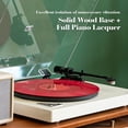 thumbnail image 4 of Vinyl Record Player with Bluetooth Connection,Turntable Record Player Bluetooth,Built-in Preamp,Support 33 1/3 &45RPM Speeds,Adjustable Counterweight, AT-3600L,Full Piano Lacquer,Pearl White, 4 of 8
