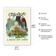 thumbnail image 2 of Chicago Illinois - Buckingham Fountain Marina City - Delta Air Lines - Vintage Airline Travel Poster by Fred Sweney c.1970s - Fine Art Rolled Canvas Print 27in x 40in, 2 of 4