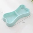 thumbnail image 3 of Double Pet Bowls Macaron Bone Shape, Plastic Food and Water Feeding Station for Cats and Small Dogs, 2 in 1 Set, Pink, 3 of 3