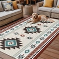 thumbnail image 2 of Fsddascl Boho Southwest Outdoor Rug for Patio/Deck/Porch, Non-Slip Large Area Rug 6 x 9 Ft, Bohemian Country Geometric Motifs Indoor Outdoor Rugs Washable Area Rugs, Reversible Camping Rug Carpet, 2 of 5