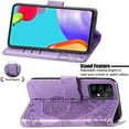 thumbnail image 6 of Samsung Galaxy A52 Wallet Case for Women, Butterfly Embossing Slim Flip PU Leather Phone Case Magnetic Closure for Credit Card Slots Holder Cover for Samsung Galaxy A52 Rhinestone Light Purple, 6 of 16