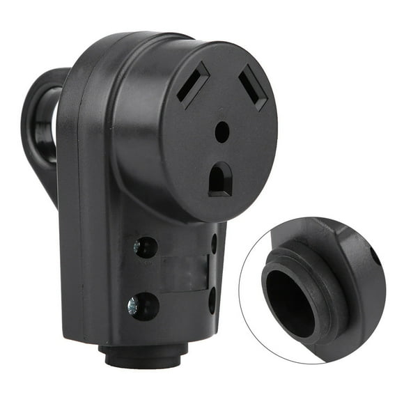 RV Receptacle Adapter, RV Female Plug 30 AMP 125V Easy Grip Handle For Replace