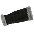 thumbnail image 3 of Dyfzdhu Women Knitted Wool Fingerless Gloves Half Finger Short Warm Gloves Black, 3 of 5