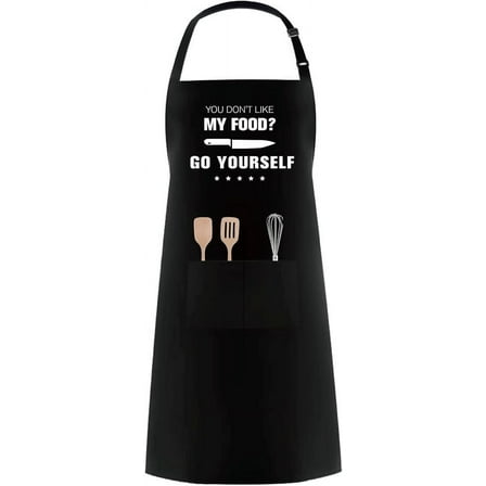 Funny Apron - May The Forks Be With You Grill Aprons for Men Kitchen Cooking Aprons Adjustable BBQ Bib Apron for diy