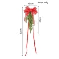 thumbnail image 3 of TheFound Christmas Chair Ribbon Bows with Pine Cone Red Berry Bells for Wedding Party Table Decorations, 3 of 3
