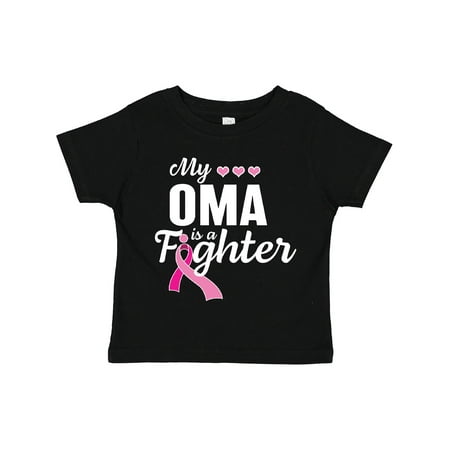 

Inktastic Breast Cancer Awareness My Oma is a Fighter Gift Toddler Boy or Toddler Girl T-Shirt