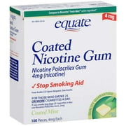 Equate Nic Gum 4mg 100ct Ct Mint