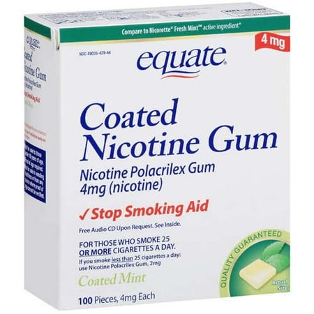 Equate Nic Gum 4mg 100ct Ct Mint