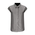thumbnail image 3 of Blouses pour Femmes, Mode Décontractée Confortable Imprimé Col Rabattu Manches Courtes Haut Blouse T-Shirt, 3 of 5
