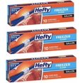 thumbnail image 1 of Hefty Sacs de Congélation Gallon Slider, Lot de 10 (Lot de 3), 1 of 1